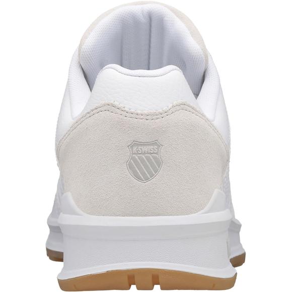 K-Swiss Mens Vista T White Faux Leather Lifestyle Trainers Sneakers Shoes NWT - Picture 3 of 5